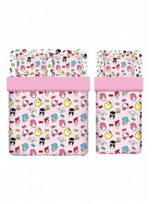 HELLO KITTY AND FRIENDS | SHEIN Full Printed Duvet Cover Set - Multicolor - View 4