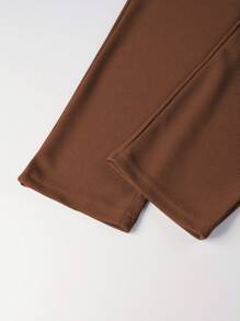Manfinity Homme Conjunto casual de 2 piezas para hombre compuesto por camisa polo de manga corta con cremallera y pantalones largos con diseño unicolor y bolsillo para el verano