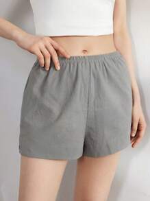 Ocili 女款實色簡約日常睡褲 - 灰色 - 查看 5