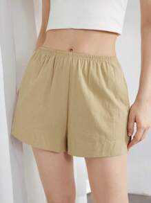 Leisure Ladies' Comfortable Cotton Pajama Bottoms With Pocket