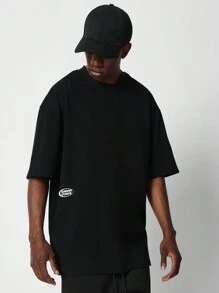 SUMWON Regular Fit Short Sleeve Tee With Back Paisley Print