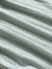 SHEIN 2 chiếc áo liền quần dài tay thêu khối màu cho bé gái, quần áo mặc ở nhà - Nhiều màu - Xem 5