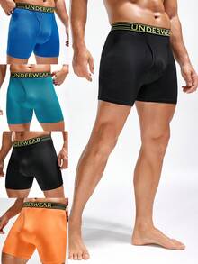 Bóxers ajustados de unicolor para hombre, paquete de 4 - Multicolor - Ver 3