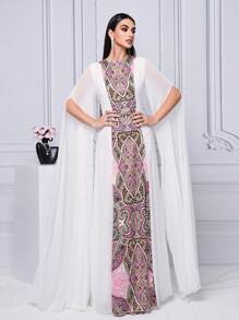 Missord Women Simple Elegant Prom Dress - White - View 1
