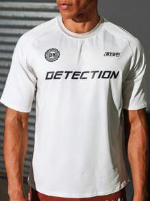 Manfinity Sport Corelite 男友风男士简约印花短袖街头运动 T 恤 - 彩色 - 查看 8