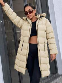 SHEIN Cottnline 女士棉質外套 - 米色 - 查看 4