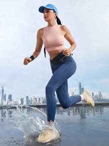 Gameset SHEIN Sport Leggings exteriores sencillos de unicolor para mujer