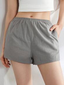 Ocili 女款實色簡約日常睡褲 - 灰色 - 查看 3