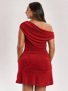 SHEIN BAE St Patrick Green Outfit Green Dress Spring Break Cheap Clothes Summer Clothes Spring Dress - Red - View 2