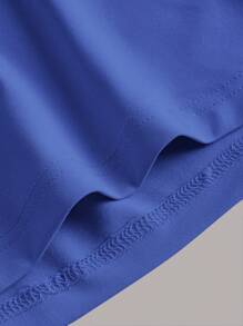 SHEIN EZwear Vestido de punto ajustado al Body sin mangas con cuello redondo en azul para verano