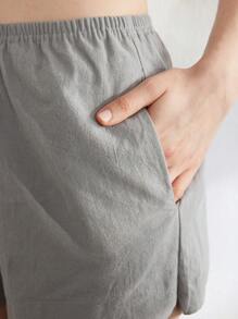 Ocili 女款實色簡約日常睡褲 - 灰色 - 查看 4
