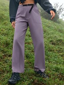 In My Nature Adjustable Belted Women's Outdoor Hiking Camping Urban Commuter Trousers - Purple - View 9