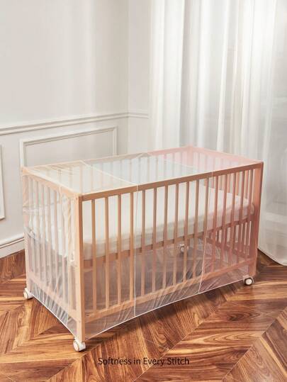 Cozy Pixies Vikbart heltäckande myggnät för babysäng, ingen installation krävs, universellt för sovrum, andningsbart nät, tätt nät för myggskydd Love Valentine