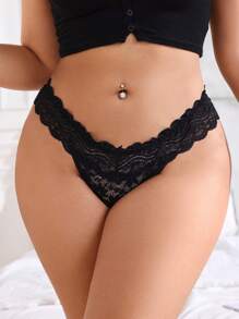 Comfortable Plus Size Lace Thong Panties Sexy Lingerie