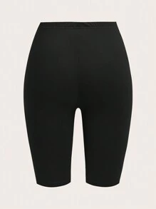 SHEIN EZwear 2pcs Leopard Print Knit Fitted Women Short Leggings, Suitable For Summer - Multicolor - View 8