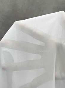 SHEIN LUNE Plus Size Women's Semi-See-Through Strappy Top With Ruffled Hem, Summer - White - View 7