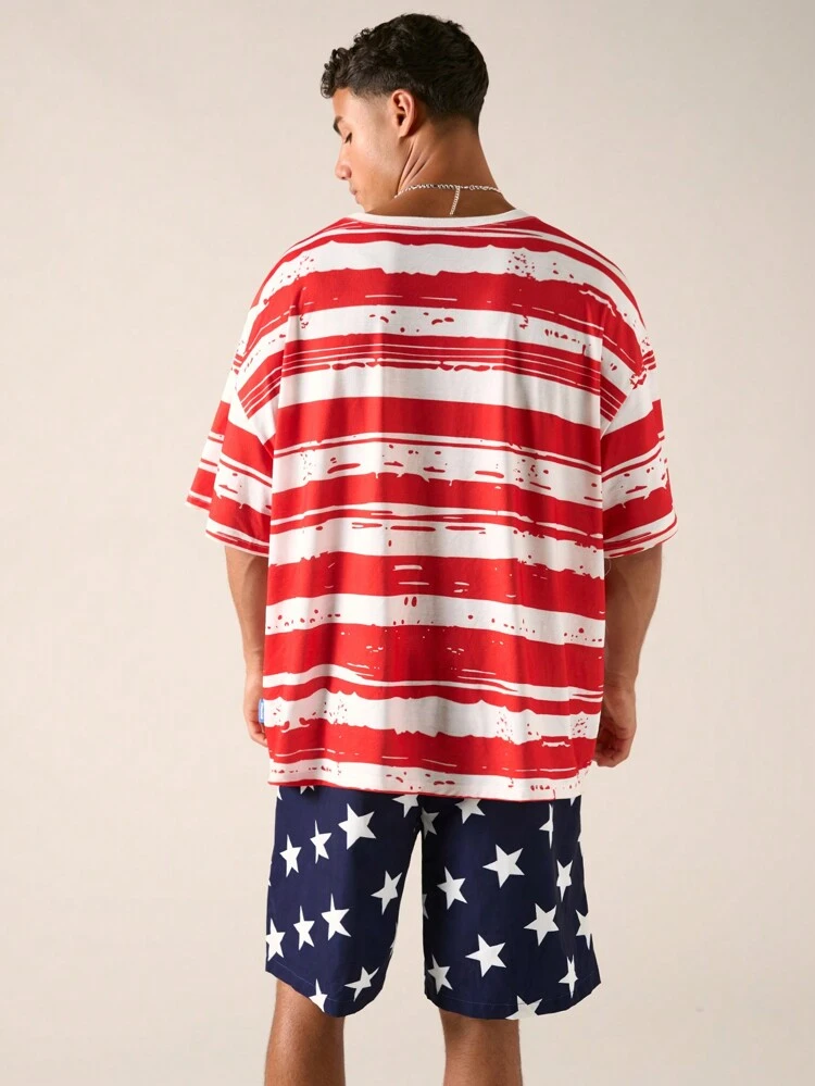 Woven Casual T-Shirt And Shorts Set