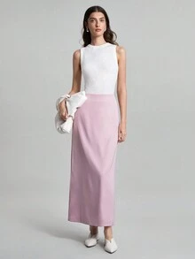 Ontre Solid Vintage Knitted Top - Beige - View 4