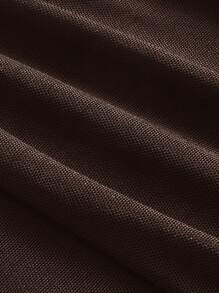 SHEIN MOD Minifalda entallada transparente de dos capas de malla - Marrón Chocolate - Ver 8