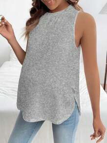 SHEIN Top sin mangas de lactancia de color liso para maternidad - Amarillo - Ver 10