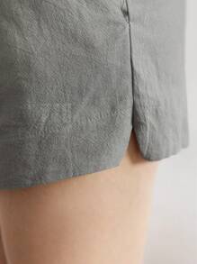 Ocili 女款實色簡約日常睡褲 - 灰色 - 查看 6