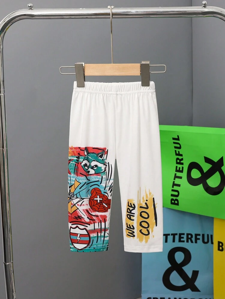 Baby Boy Fun And Cool Stack Of Cartoon Characters Casual Jogging Pants Suitable For All Seasons