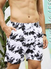 Surfspeed Men's Fashion Printed Loose Beach Shorts (Random Cut Print) - Multicolor - View 4