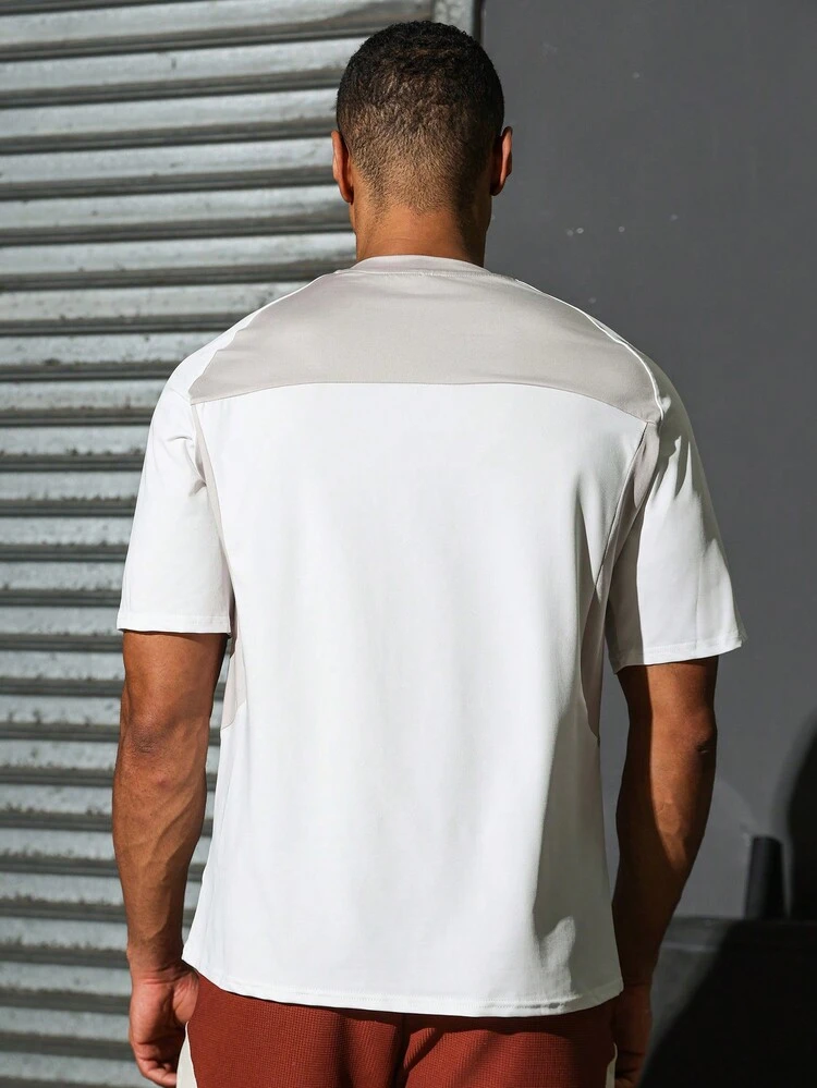 Boyfriend Style Men's Simple Printed Short Sleeve Streetwear Sports T-Shirt