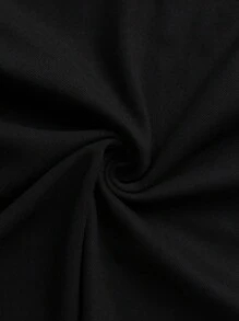 Manfinity Mode 男士短袖條紋休閒/通勤Polo衫，夏季款 - 黑色 - 查看 5