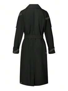 Abrigo ligero y largo tipo trinchera para mujer Risissida con cinturón - Chaqueta versátil y de estilo elegante para uso diario en otoño/invierno, prenda exterior de moda casual
