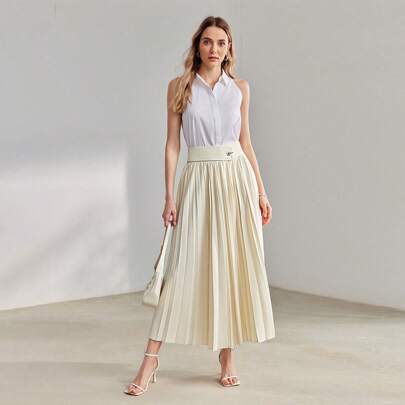 TFW49 WRAP PLEATED SKIRT ベージュ L TFW49 WRAP PLEATED SKIRT ベージュ L TFW49 WRAP PLEATED SKIRT