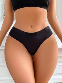 1入組浪漫蕾絲性感女性內衣套裝 - 黑色 - 查看 2