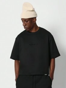 SUMWON Camiseta premium ajustada corta con estampado de número en la parte posterior con flocado