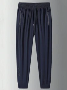 Herren Sommer dünne elastische schnell trocknende Eisseiden Sport- & Freizeithose, Herbst