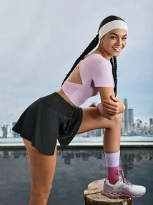 In My Nature Women's Quick-Dry Breathable Hollowed-Out Back Outdoor Camping Hiking City Commute T-Shirt