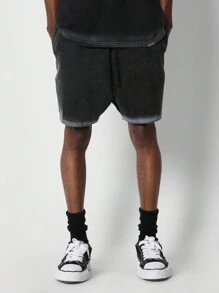 SUMWON 洗水坦克和短褲2件套裝 - 黑色 - 查看 4