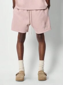 SUMWON Suedette Tee And Short 2 Piece Set - Pink - View 4