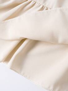 SHEIN Vintaside Kids Young Girl Casual Solid Color Cami Dress - Apricot - View 5