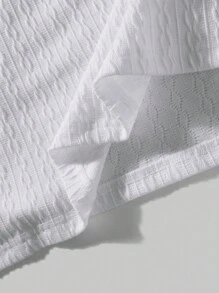 Claim Dot 男士條紋馬印花短袖休閒Polo衫，夏季辦公室和休閒穿著 - 白色 - 查看 8