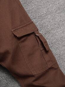 Manfinity Homme 男士加大尺碼純色簡約日常牛仔褲 - 酒紅色 - 查看 5