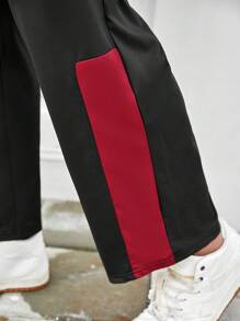 Manfinity Homme Men's Plus Size Summer Letter Printed Round Neck Short Sleeve Casual T-Shirt And Pocketed Long Pants Set - Multicolor - View 7