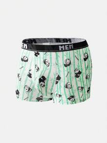 NotGurli Men's Cartoon Printed Boxer Briefs With Elastic Waistband (5pcs/Set)