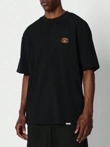 SUMWON Camiseta con gráfico impreso de la ciudad de Nueva York - Negro - Ver 3