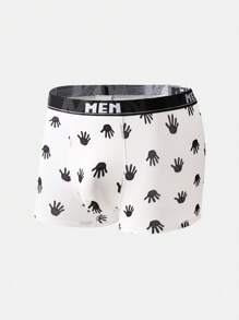 NotGurli Men's Cartoon Printed Boxer Briefs With Elastic Waistband (5pcs/Set)