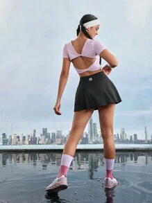 In My Nature Women's Quick-Dry Breathable Hollowed-Out Back Outdoor Camping Hiking City Commute T-Shirt