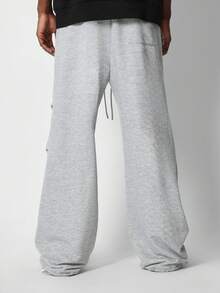 SUMWON Oversized Athletic Jogger Sweatpants Casual Lounge Activewear Workout Running Gym Sports Pants Classic Style Fall Winter Fleece - Grey - View 4