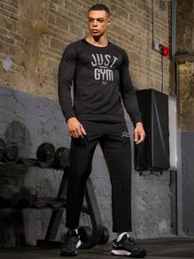 Gym Rark Áo nỉ thể thao tay dài in họa tiết mỏng nhẹ thoáng khí thời trang dành cho nam Boyfriend Style Áo nỉ thể thao tay dài dành cho nam Boyfriend Style - màu đen - Xem 5