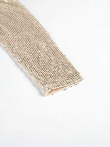 Plus Size Women's Glitter Long Sleeve Jacket Cardigan Top