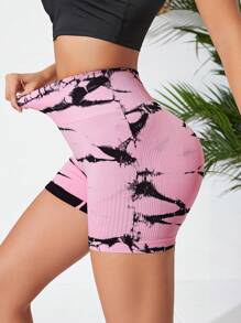 Easithlete 紮染寬腰帶運動短褲 - 彩色 - 查看 3