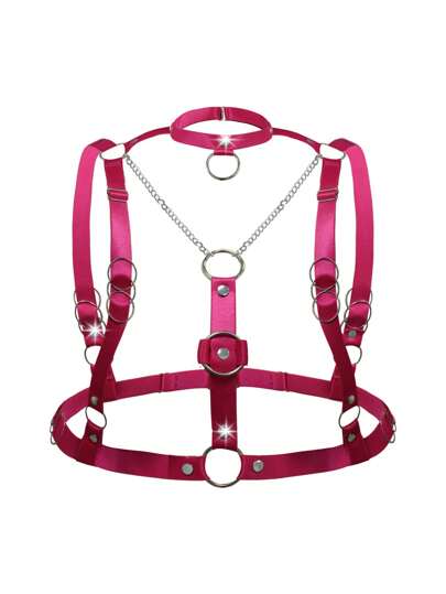 大尺寸異國朋克系列印刷細節絲帶內衣配件